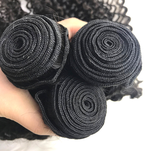 2022 Muestra gratis 4C Afro Kinky Curly Remy Paquetes <span class=keywords><strong>de</strong></span> cabello humano Tejido trenzado mongol Grado <span class=keywords><strong>de</strong></span> alta calidad - Product Image 4