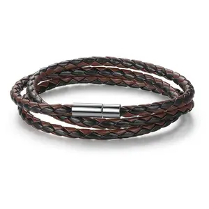 Bijoux en argent fin pour les femmes couleur disponible en gros pas cher bracelet en cuir pour hommes PI0063