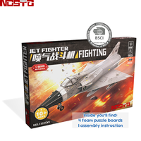 Nosto certifié BSCI, vente en gros personnalisée, puzzle en carton 3D éducatif pour l'intérieur et l'extérieur, avion à construire soi-même pour enfants et adultes