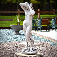 Escultura de resina de tamaño real para mujer, escultura de resina desnuda