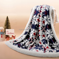 Kustom Cetak Super Lembut Bayi Tekstil Sublimasi Selimut Bunga Kepingan Salju Sherpa Throw Swaddle Wrap Nursery Bayi Selimut