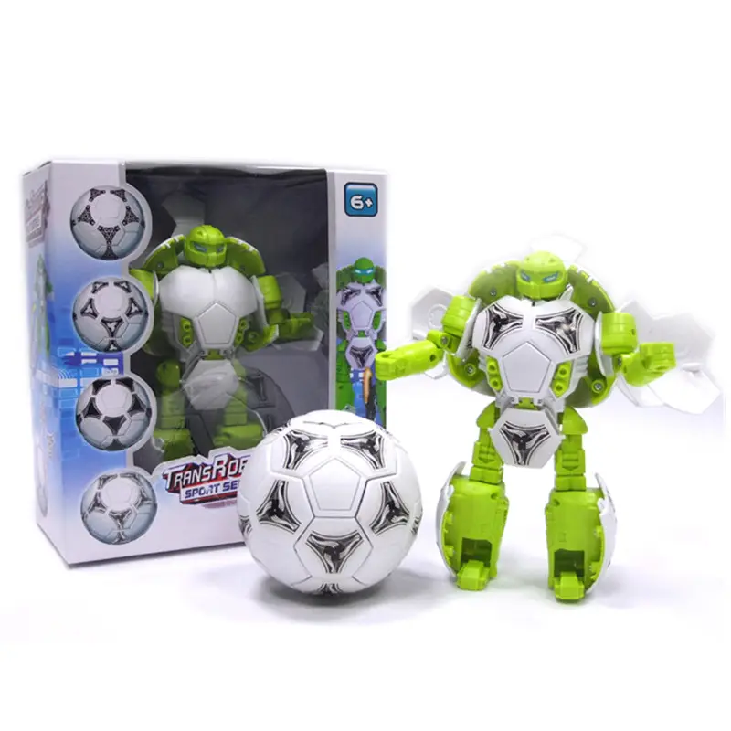 Mainan Laris Plastik Action Figure Robot Bola Sepak Bola Deformasi untuk Anak-anak