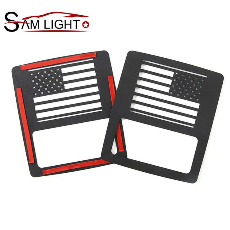 Tail Light Cover US Flag Taillight Rear Light Guard Coverため2018 Je-ep Wrangler JL