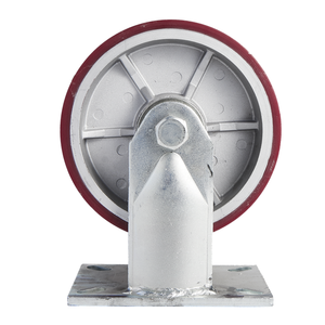 Ultra Heavy <span class=keywords><strong>Duty</strong></span> 6/8/10/<span class=keywords><strong>12</strong></span> Polegada Rodízios Industriais Núcleo De Alumínio <span class=keywords><strong>PU</strong></span> Rodízio Estilo Rígido Roda com Placa De Resistência ao Impacto - Product Image 2