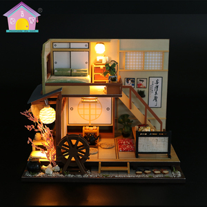 Japans Diy Poppenhuis Model Houten Speelgoedmeubels Schattige Kamer Diy Houten Poppenhuis Poppenhuis Diy Miniatuur Huis