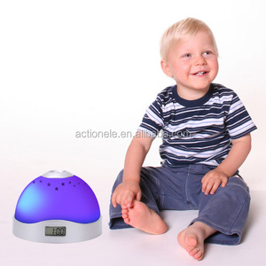 Máy Chiếu Đèn Ngủ Cho Bé, Đồng Hồ Chiếu Kỹ Thuật Số, Báo Thức, Bảng Trong Suốt, Ánh Sáng Bầu Trời Sao - Product Image 3