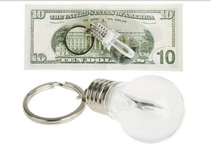 Unionpromo <span class=keywords><strong>Porte</strong></span>-clés ampoule <span class=keywords><strong>LED</strong></span> en cristal de couleur Offre Spéciale en plastique avec impression UV et sérigraphie - Product Image 6