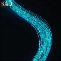 Cubierta de chaqueta de PVC transparente, brillo lateral brillante, fibra óptica de cascada para decoración de boda