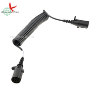 2-Channel 7-Pin sarmal AV kablosu 4-Pin havacılık erkek Din RCA konnektörü için araba HDTV at arabası kamyon kamera sistemi hazır stok