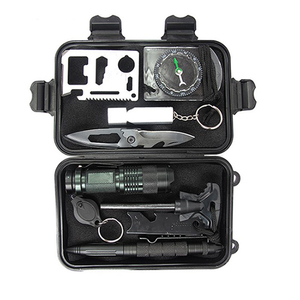하이킹 자전거 여행을위한 야외 멀티 비상 전문가 생존 키트 - Product Image 1