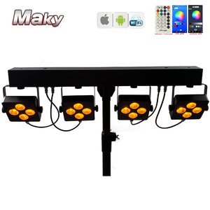 <span class=keywords><strong>DJ</strong></span> par nuevo Pro RGBWAUV 18W inalámbrico DMX y el IRC y Wifi combinación recargable luces Par con soporte efecto pantallas - Product Image 3