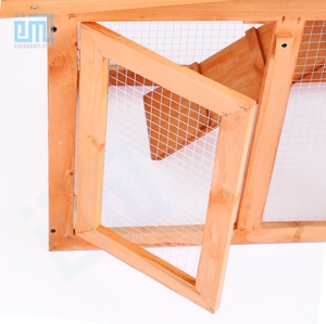 Jaula de conejo grande para exteriores, pintura verde de madera, de lujo, venta al aire libre, de fábrica de mascotas de China - Product Image 5