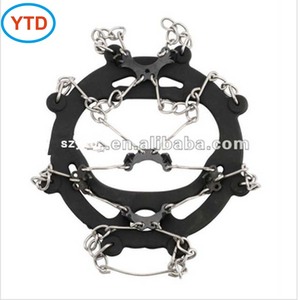 Crampons antidérapants à huit pointes pour la neige et la glace, semelles en caoutchouc durables, huit pointes, <span class=keywords><strong>l</strong></span>égers, faciles à enfiler, pour <span class=keywords><strong>l</strong></span>'<span class=keywords><strong>escalade</strong></span> - Product Image 6