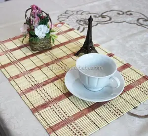मुद्रित बांस की चटाई चाय बांस की चटाई टेबल बांस की चटाई