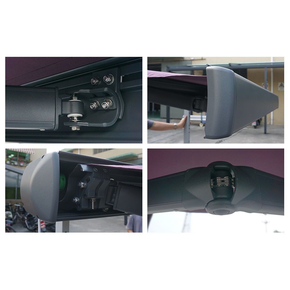 Balcon Électrique Rétractable Cassette Pleine étanche Auvent pour balcon parasol