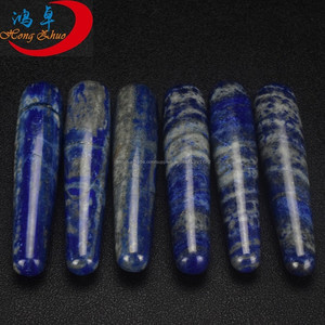 Bleu Lapis Gros Cristal Baguettes Yoni Guérison Baguettes De Massage À Vendre - Product Image 1