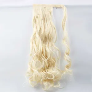 High Temperature Fiber Synthetic Women Hair Extensions Black Blonde Weave Ponytail Tie Upポニーテール