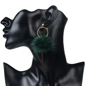 Fashion Genuine Feather Dangle Earrings Long Crystal Women Earrings Accessories Boho Bohemian Jewelry