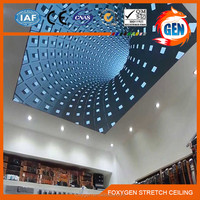 Plafond tendu personnalisé Foxygen Sky Leaves Film Star Pattern, film pour plafond tendu 3D