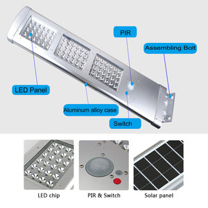 Lampe solaire de rue intégrée <span class=keywords><strong>3</strong></span> en 1 pour l'extérieur, lampe solaire avec batterie - Product Image 2