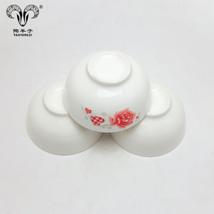 Bol en porcelaine à motif de fleurs et de cœur, bol en céramique moderne, bol en céramique blanc bon marché, bols à soupe en vrac - Product Image 6