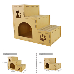 Thương Hiệu Mèo Ứng Dụng Cầu Thang Lớp Sóng Phòng Hộp Houses-ic-0072 Tự Làm Mèo Scratcher Cây - Product Image 3