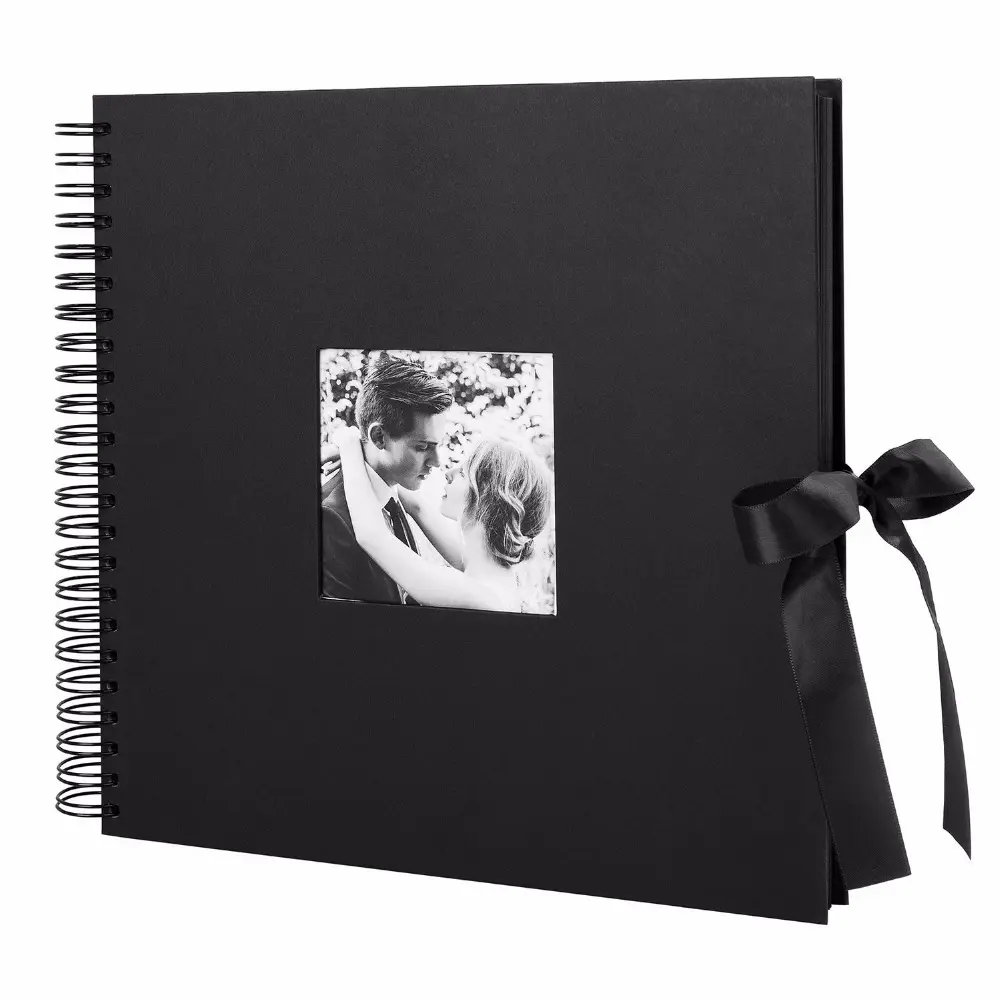 12x12 polegadas Scrapbook Photo Album com abertura de foto para o livro de convidados do casamento DIY aniversário memória Scrapbooking 80 páginas