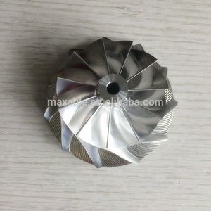 ใบพัดคอมเพรสเซอร์ <span class=keywords><strong>T04Z</strong></span> 59.40/80.30 มม. 11+0 ใบพัด อลูมิเนียม 2618/งานกัด/งานบิลเล็ต สำหรับรถแข่ง - Product Image 4