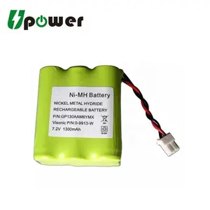 Ni-MH 7.2V 1300mAh Replacement Battery for Visonic Powermax 0-9913-W 09913W GP130AAM6YMX Alarm