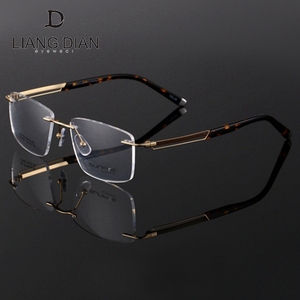 Chất Lượng Cao Titanium Kim Loại Kính Khung, OEM Rim Ít Kính Mắt Quang Học Kính - Product Image 2