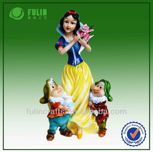 2014 pintura nueva estatuilla de resina de la <span class=keywords><strong>escultura</strong></span> de hadas personalizado blanco como la nieve - Product Image 1