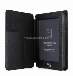 Capa de couro para kobo ereader, capa estilo livro de flip