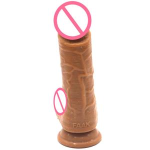 FAAK 21.5cm glande realistico pene in <span class=keywords><strong>Silicone</strong></span> morbido pene realistico Dildo per le donne giocattoli del sesso pene di gomma per adulti - Product Image 1