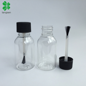 30Ml 1Oz Nhựa PET Rõ Ràng Chai Với Bàn Chải Vít Nắp Đậy Để Đóng Gói Móng Tay, Keo, Chất Lỏng, Touch-Up Sơn - Product Image 2