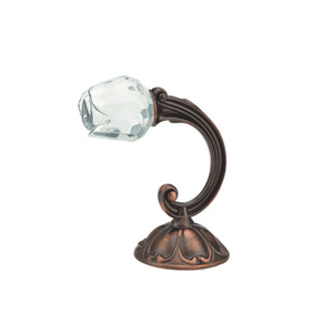 Attaches de rideaux élégantes et modernes en forme de rose, en alliage et en cristal, durables, pour le salon, accessoires d'attache de rideaux - Product Image 2