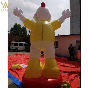 Serin şişme tavuk çizgi film karakteri kızarmış tavuk dükkanı fikirler led aydınlatma ile - Product Image 6