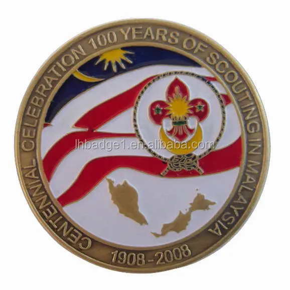 Badge en métal personnalisé, emblème, souvenir, pièce de monnaie