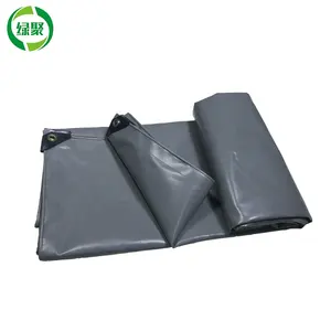 500g-550g 0.4-0.5mm gri PVC su geçirmez ve yanmaz branda