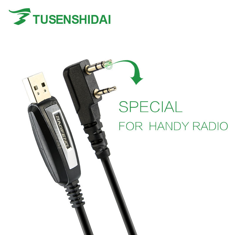 Alta calidad USB Cable de programación 2 pins Para baofeng GT-3 UV-82 UV-5R DM-5R BF-888s para tyt de dos vías radio