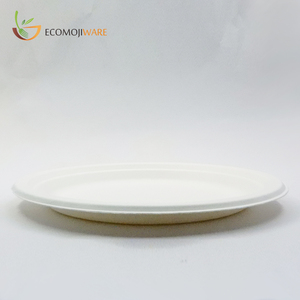 7 "Ronda platos desechables bagazo fibras compostable ecológico alternativa 100% por producto árbol plástico envío - Product Image 3