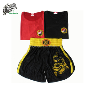 Tenue d'entraînement Sanda en gros à prix abordable – Vêtements de sport en satin polyester extensible, respirant et léger pour les arts martiaux et la lutte - Product Image 1