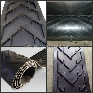 Özel balıksırtı Steady sabit kauçuk konveyör bant demir cevheri için 100mm desenli yükleme konveyör bant - Product Image 4