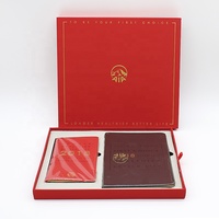 Boîte d'emballage de luxe personnalisée de style tiroir pour cahier Journal Agenda Sets Gaufrage Mat Laminage Impression par revêtement UV