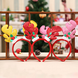 تصميم مضحك عيد الميلاد الرنة قرن الوعل عصابات الترتر رخيصة عيد الميلاد قرن الوعل عقال - Product Image 1
