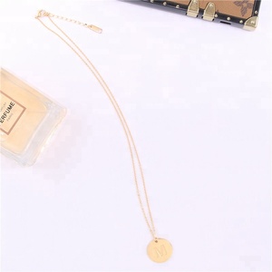 De las cartas de Color de acero inoxidable quirúrgico moneda carta <span class=keywords><strong>M</strong></span> colgante collar - Product Image 2