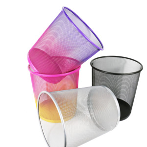 Thùng Rác Giấy Văn Phòng Cỡ Trung Bình Wideny, Thùng Rác Tròn Bằng Lưới Kim Loại - Product Image 5