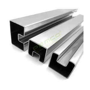 China Gold Manufacturer <strong>Stainless</strong> Steel <strong>Elliptical</strong> Oval Grooved <strong>Tubes</strong> Slot Slotted Pipe <strong>Tube</strong> for Handrails - Product Image 5
