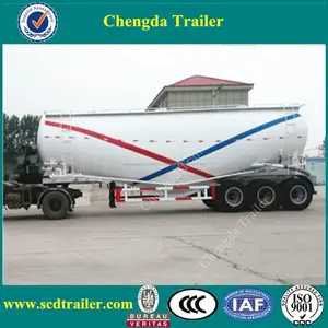 shandong china betão seco pó reboques do caminhão com compressor de ar 3 eixos cimento silo a granel reboque para venda