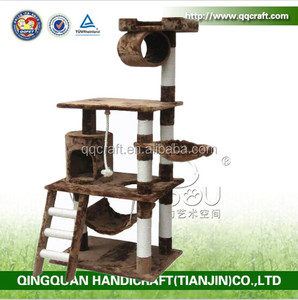 QQPET Luxury <strong>Cat</strong> Tree <strong>Castle</strong> <strong>Cheap</strong> Sisal <strong>Cat</strong> Post Furniture <strong>Cat</strong> Scratching Tree - Product Image 6