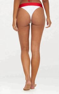 <span class=keywords><strong>Perizoma</strong></span> all'ingrosso con <span class=keywords><strong>fascia</strong></span> rossa <span class=keywords><strong>a</strong></span> contrasto bianco e rosso MINI BIKINI <span class=keywords><strong>a</strong></span> contrasto in basso costume da bagno da donna costumi da bagno - Product Image 4